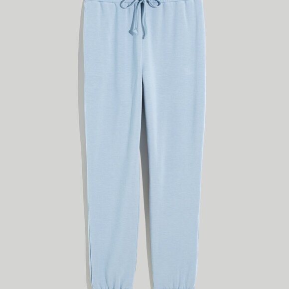 Madewell Plus Superbrushed Easygoing Sweatpants Terrace Blue 1X EUC - Picture 1 of 8